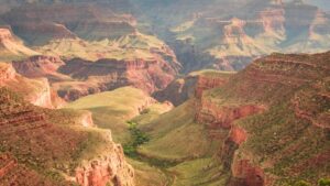 Breathtaking panoramic view of the Grand Canyon under dramatic skies.