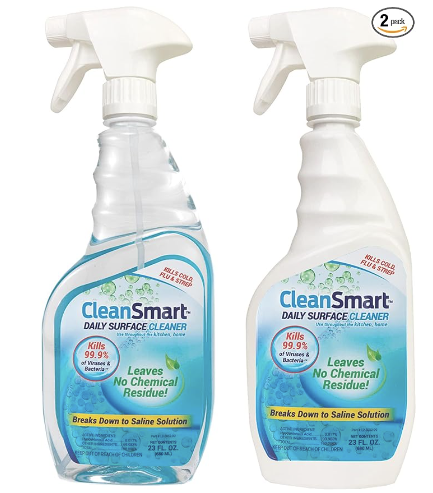 CleanSmart Daily Surface Cleaner and Pet-Safe Disinfectant, Kills 99.9% of Viruses, Bacteria, 23 ounce Bottle