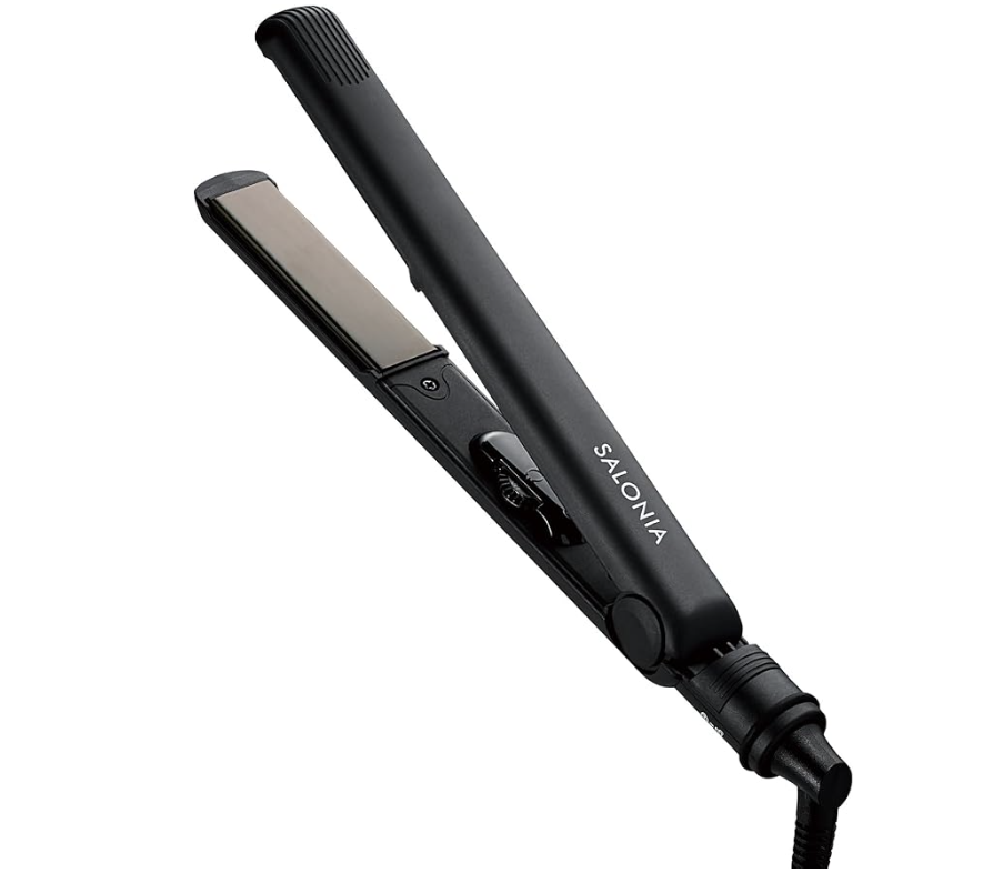 SALONIA サロニア ストレートアイロン ヘアアイロン 24mm 耐熱ポーチ付 海外対応